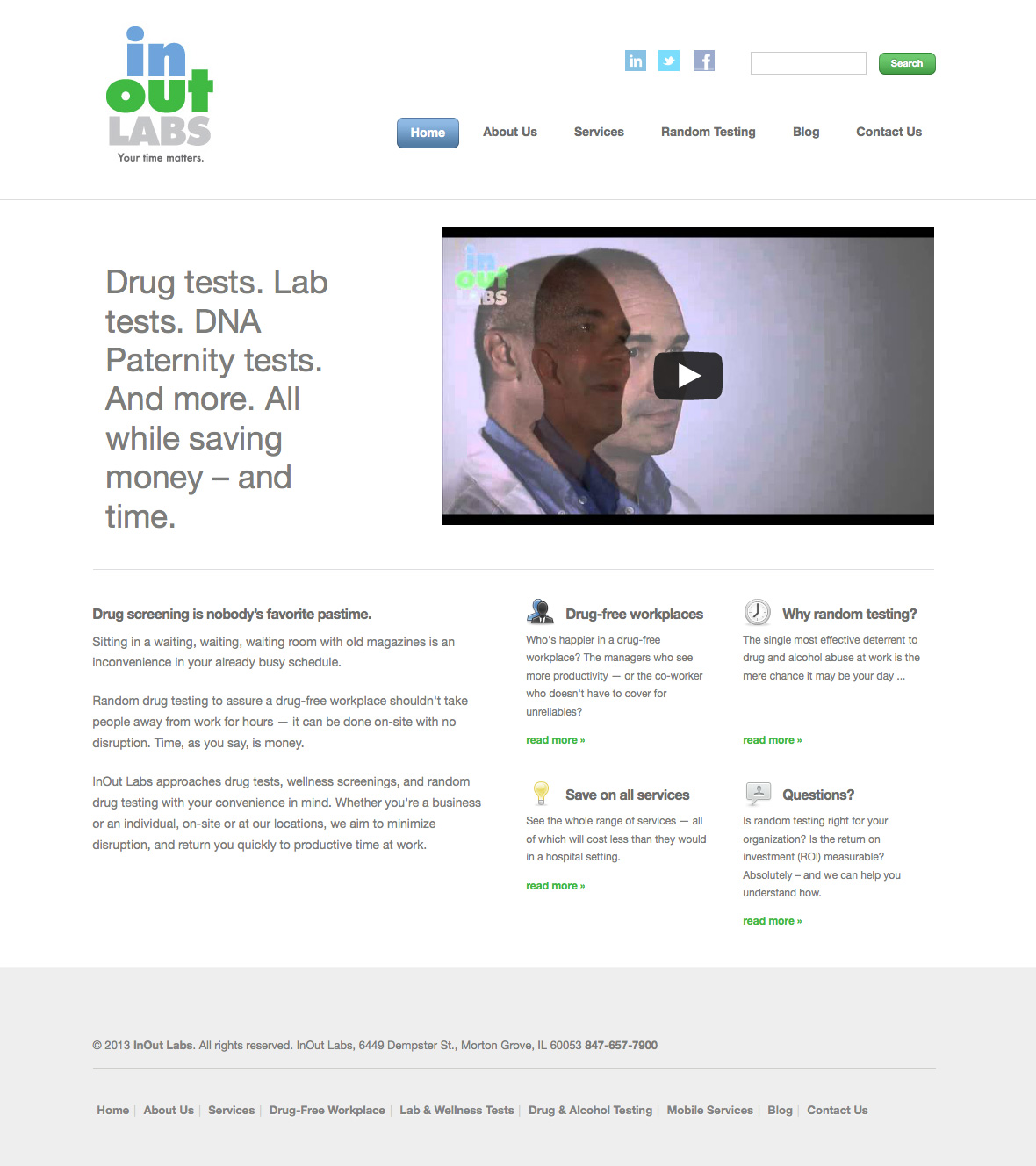 InOut Labs website